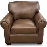 8850 Accent Chair in Poncho Cashew Brown Top Grain Leather
